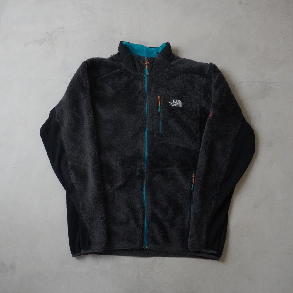 The North Face Summit Series Fleece Jacket L Mens Charcoal Grey Teal Full Zip